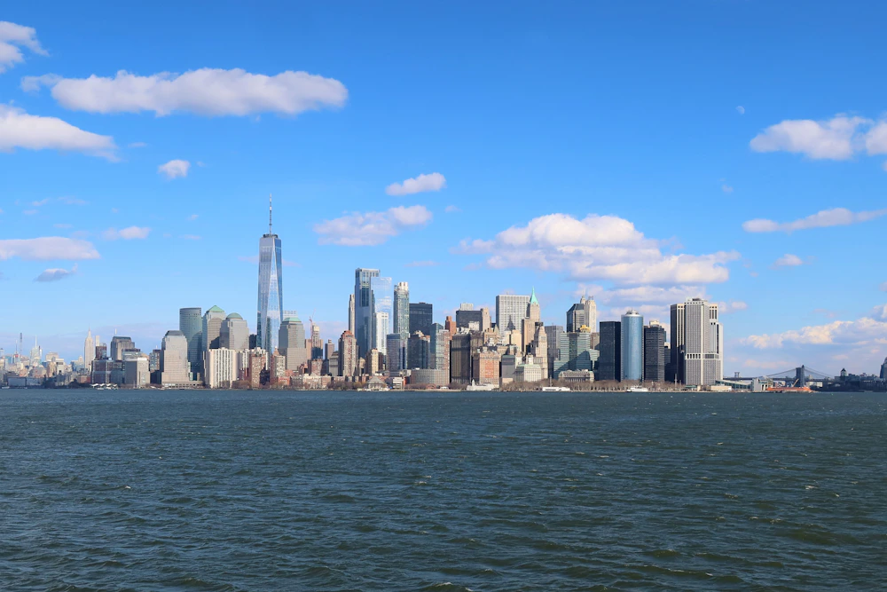 Lower Manhattan skyline across the water